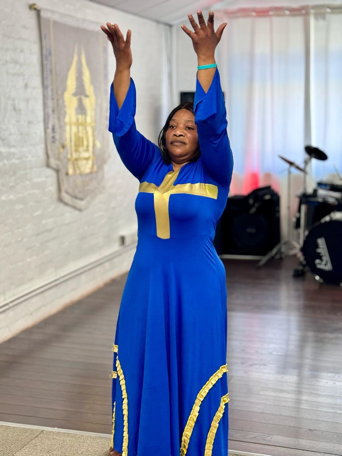 Congregation worshipping together on a Sunday morning